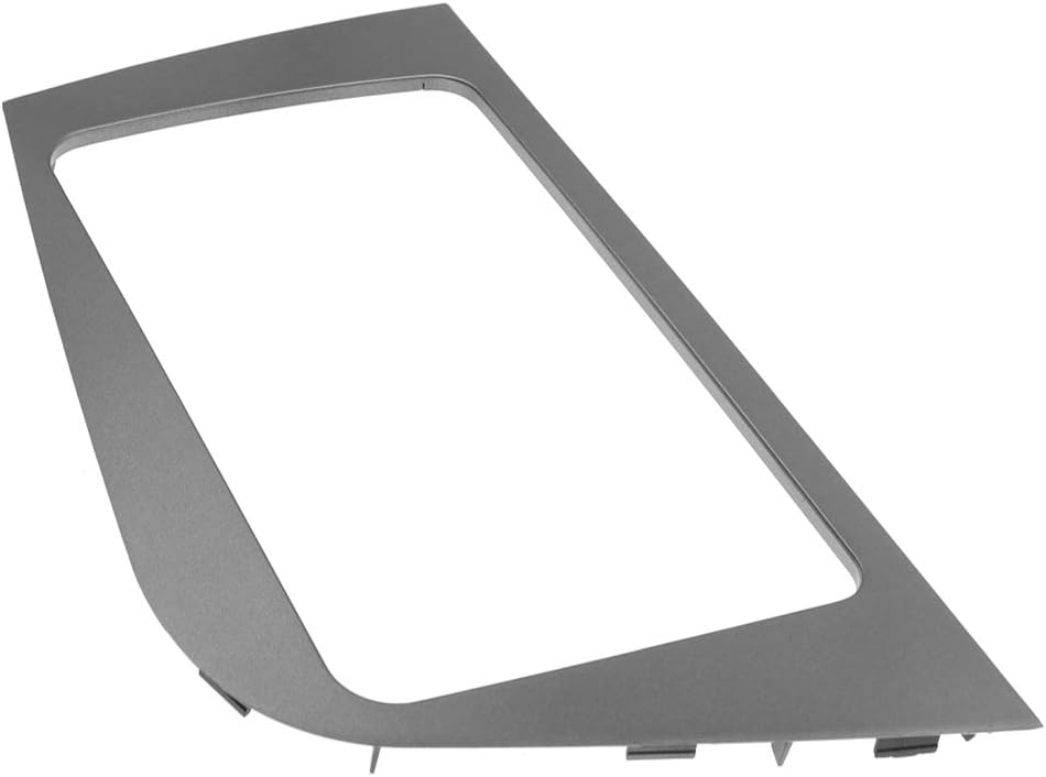Davant view of the KAOLALI Double DIN Car Radio Fascia, showing its silver-grey finish and the precise opening for a double DIN unit.