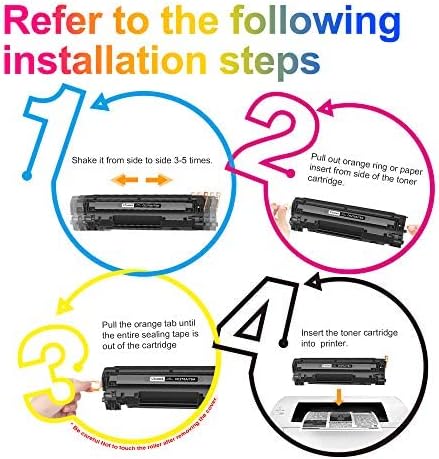 Miniatura 4 de Uniwork Cartuchos de tóner negro 78A (paquete de 2) - Compatible con cartuchos de tóner HP 78A CE278A, funciona con HP LaserJet Pro P1566, P1606