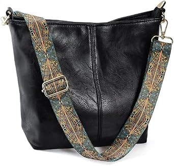 Bolsa Transversal Feminina Retrô Alça Larga, Bolsa Tiracolo de Ombro Moda Casual, Bolsas Femininas Média Pequena Versátil