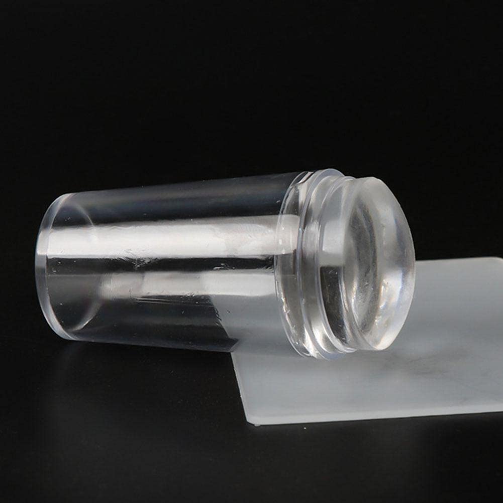 Kit estampado uñas silicona transparente raspador, estampado de gelatina silicona suave decoración uñas, plantilla transparente sellar uñas, herramientas manicura hacer uñas francesas rápidamente