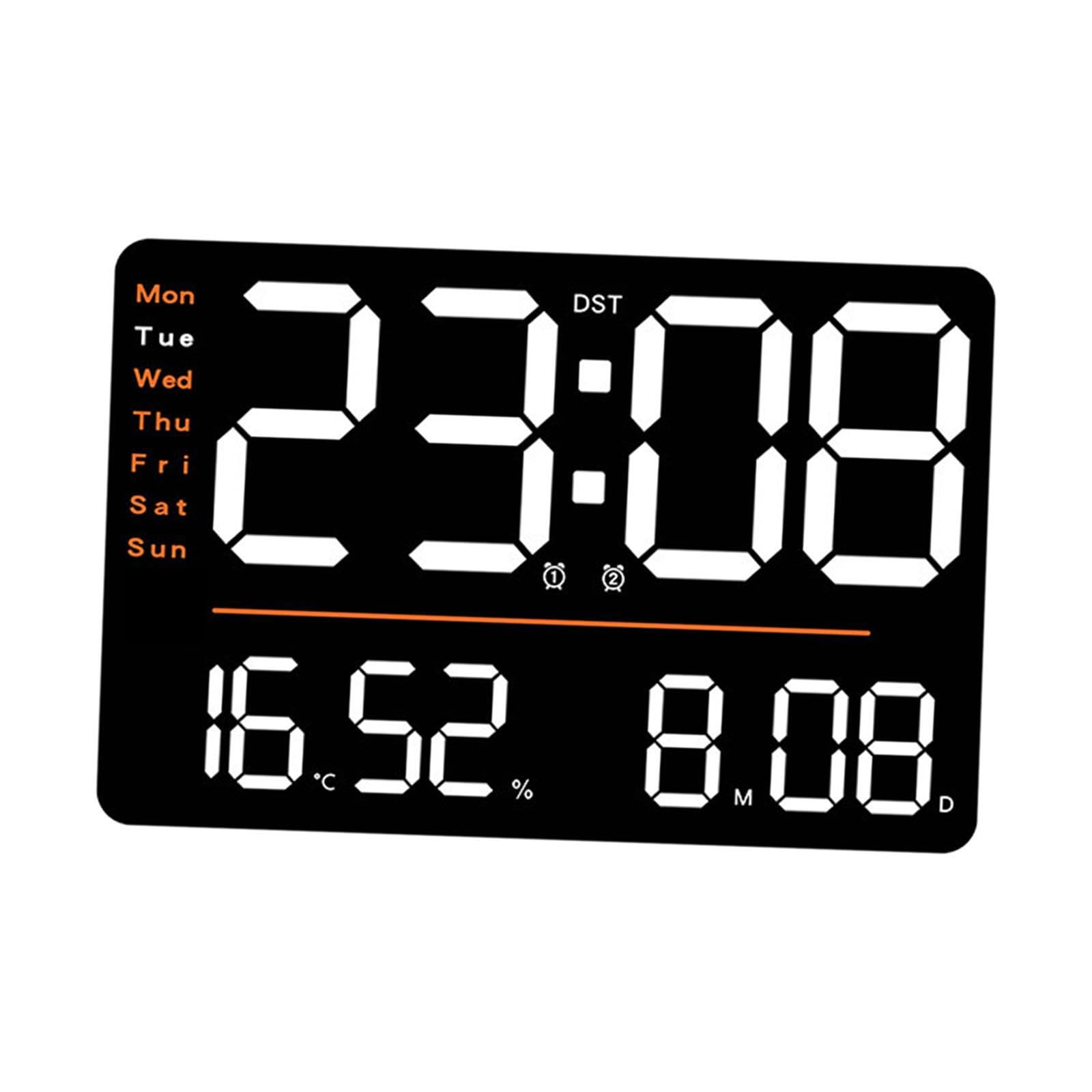 Reloj de Pared LED Digital con Pantalla Grande, Temporizador,