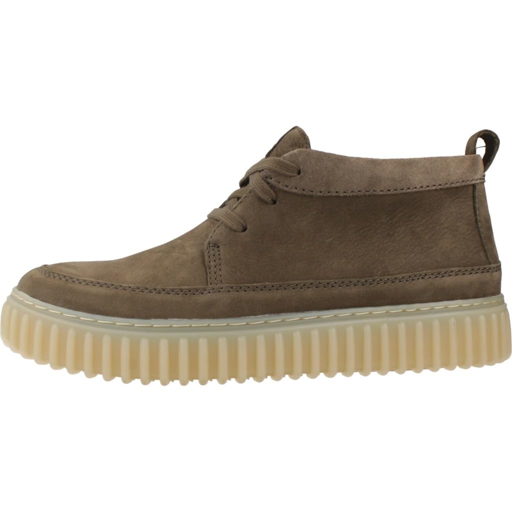 Clarks Sneaker da uomo Torhill LaceHi in pelle grezza verde