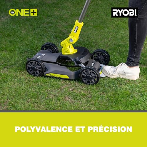 RYOBI - Tondeuse/Coupe-Bordures Compacte sans Fil 18V One+ RY18LMC30A-0 – Coupe 30 cm, Bac 30L, Réglage Centralisé, Ultra Légère et Maniable – Batterie Non Incluse – vue 5