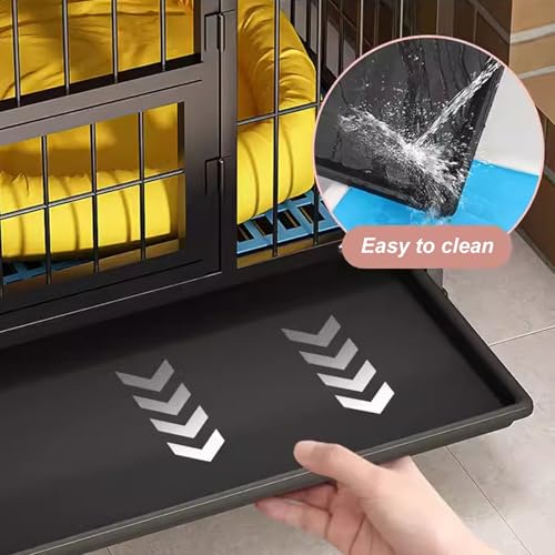 Chenil pour chiots et chats jaune 95 cm facile à nettoyer - 3