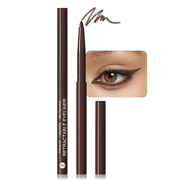 evpct Chocolate Brown Eyeliner Pencils for Eyes, Brown Colored Eye Liner Pencil Makeup Waterproof Smudge Proof, Colored Gel Waterline Eyeliner Liquid, Face Eye Paint Stick Pen Halloween Makeup