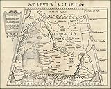 Historic Map - Tabula Asiae II/Ptolemaic Map of The Silk Road Region, Between The Hyperborei Mountains and The Caucus Mountains, 1542, Sebastian Münster - Vintage Wall Art 30in x 24in