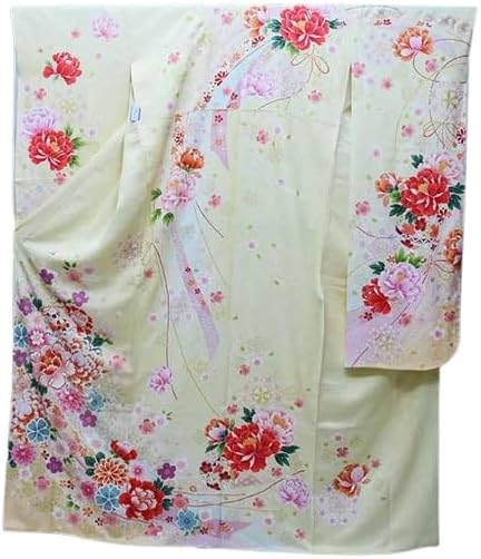 専用*【103】正絹　振袖　朱色地　百花繚乱　色紙重ね紋　レトロ　華やか 専用*【103】正絹 振袖 朱色地 百花繚乱 色紙重ね紋 レトロ 華やか