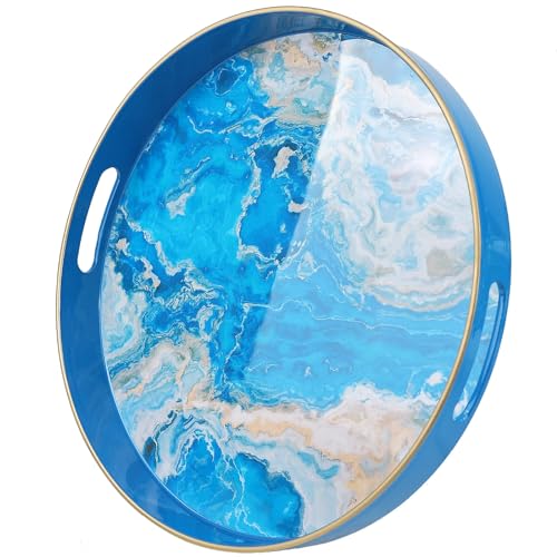 Spsyrine Round Marble Decorative Tray, 1…