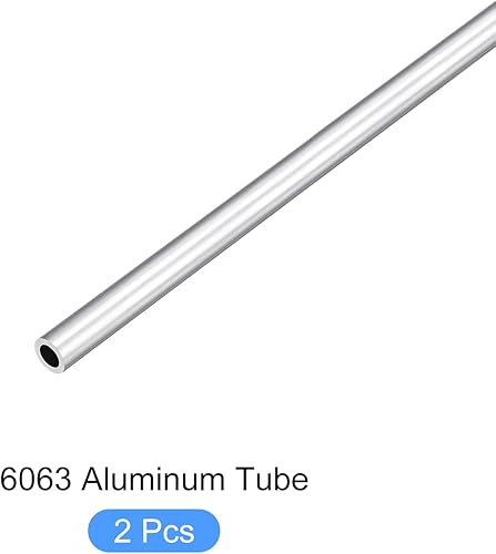Miniatura 9 de METALLIXITY Tubo de aluminio 6063 (0.394 in de diámetro x 0.276 in de diámetro interior x 11.811 in de largo), 2 piezas, tubo redondo de aluminio -
