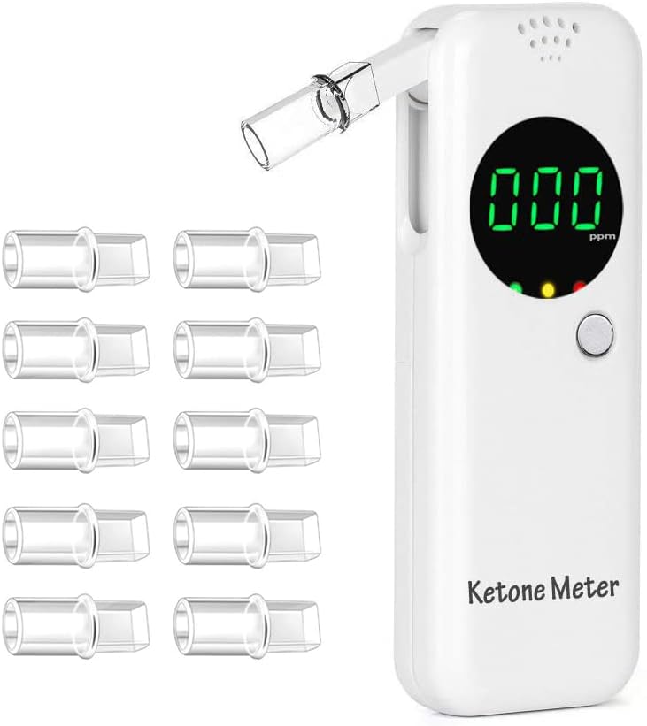 Ketone Breath Meter Professional Ketone Breath Tester - Home Ketone Monitoring Breath Analyzer & Ketosis Meter | Accurately Monitor Ketosis in Your Breath for Personal Ketosis Tracking