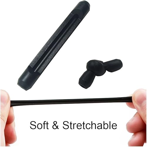 Miniatura 6 de Hyshina Lentes de las puntas de las patillas de la manga, silicona suave, antideslizante, elástico, cómodo, soporte para gafas, 5 pares, Negro -