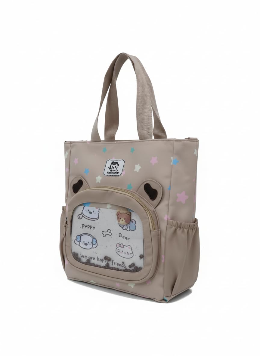 Voyista Moon Sprinkle Aesthetic Tote Bag for Girls – Cute Unique Canvas Handbag for College & School – Ultra Lightweight Spacious Shoulder Bag for Daily Use-image-34