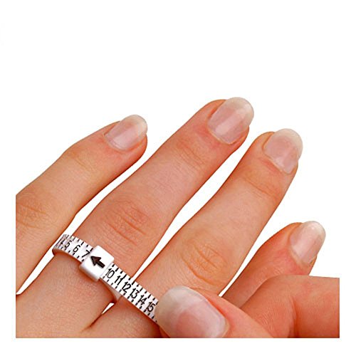 Wenini Measure Finger Gauge Ring Sizer - Finger Size Gauge Measure Tool - Jewelry Sizing Tools Rings Size 1-17 Usa Sizes Mandrel Measurement (White) #TOP1