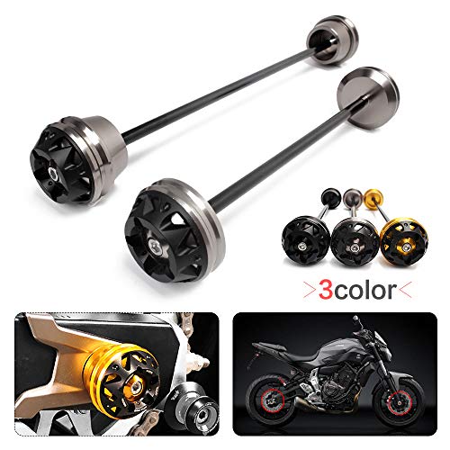 Rueda trasera delantera de la motocicleta Eje del tenedor deslizador deslizante Protector para Yamaha MT07 FZ07 2013-2017