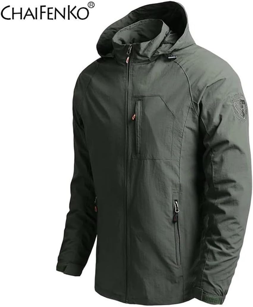 Men Outdoor Hiking Jackets Waterproof Hooded Coat Mountaineering Jackets