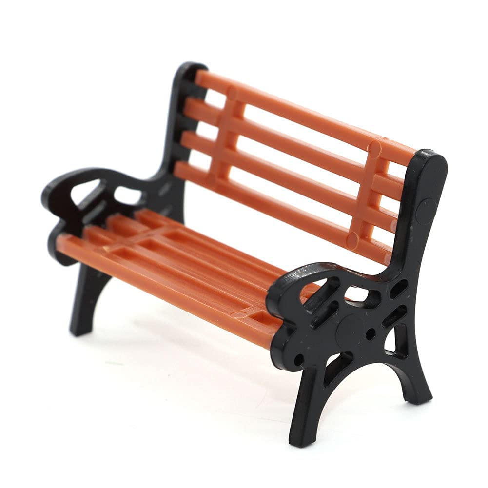 ISTOVO 10 PièCes ModèLe Train Ho N O éChelle 1:100 Banc Chaise ModèLe Canapé Rue Parc Disposition Artisanat en Plastique, Jardin/Fer Disposition