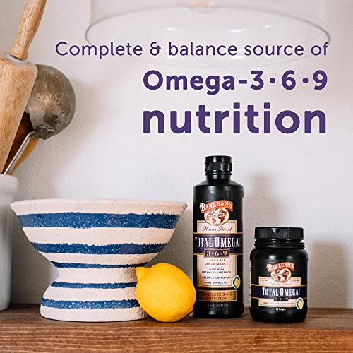 Barlean's Master Blend Total Omega 3-6-9 Lemonade Flavor Softgels – 1,000 Mg Omega-3, 693 Mg Omega-6 La/Gla, 327 Mg Omega-9 Oleic Acid - Non-Gmo, Gluten-Free - 90 Ct #TOP4