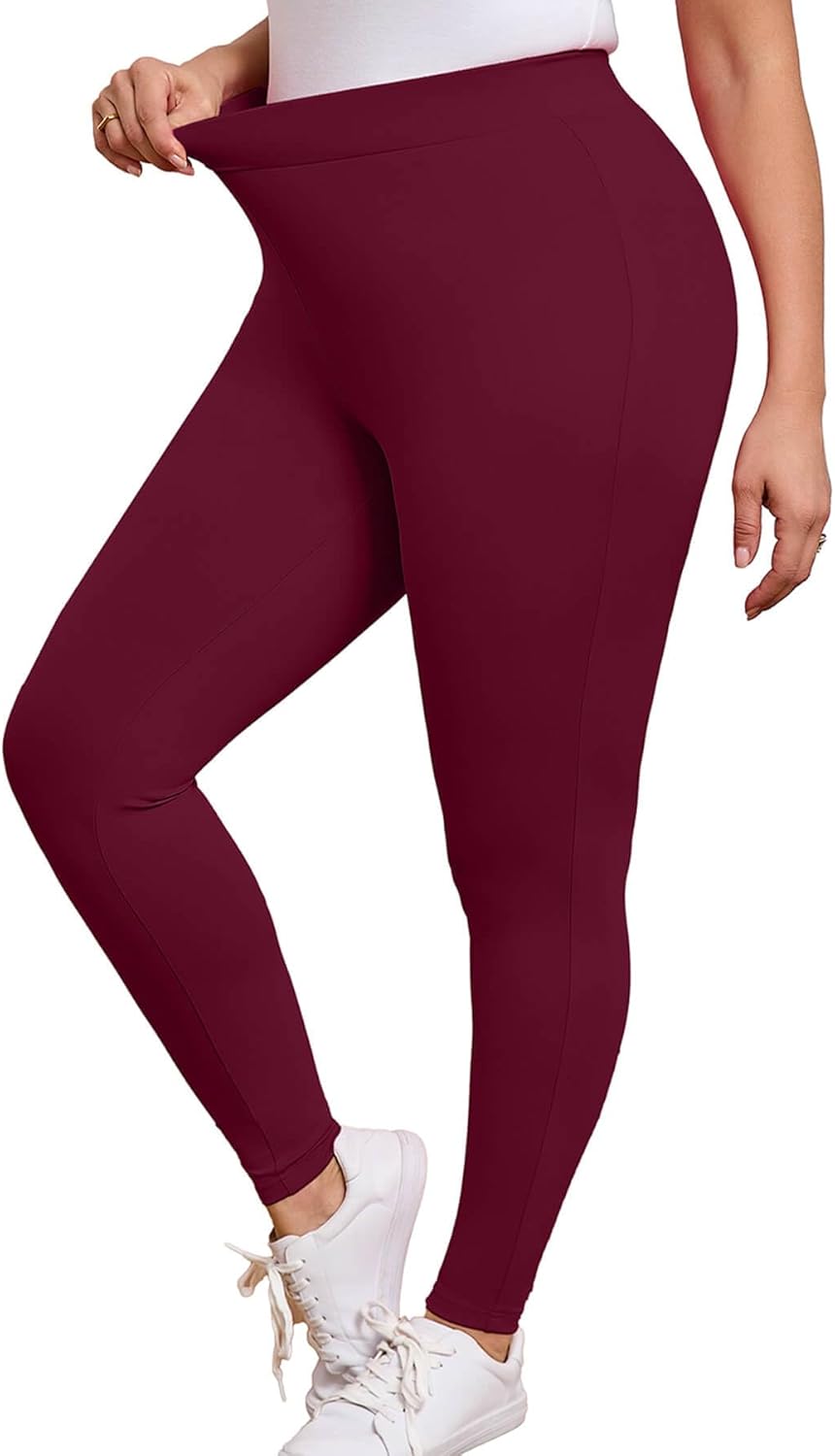 AusLook Women's Plus Workout Leggings 26" High Waisted Lounge Tummy Control Gym Yoga Pants Fitness Sport Active Sweat Pants