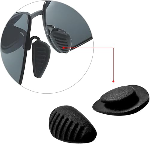Miniatura 3 de Nose Pads For Nike Eyeglasses Sunglasses Silicone Nosepads - black 3 Pairs