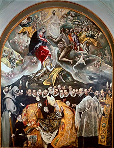 Tableau El Greco les funérailles de Orgaz poster vintage 60x90cm pour décoration de chambre