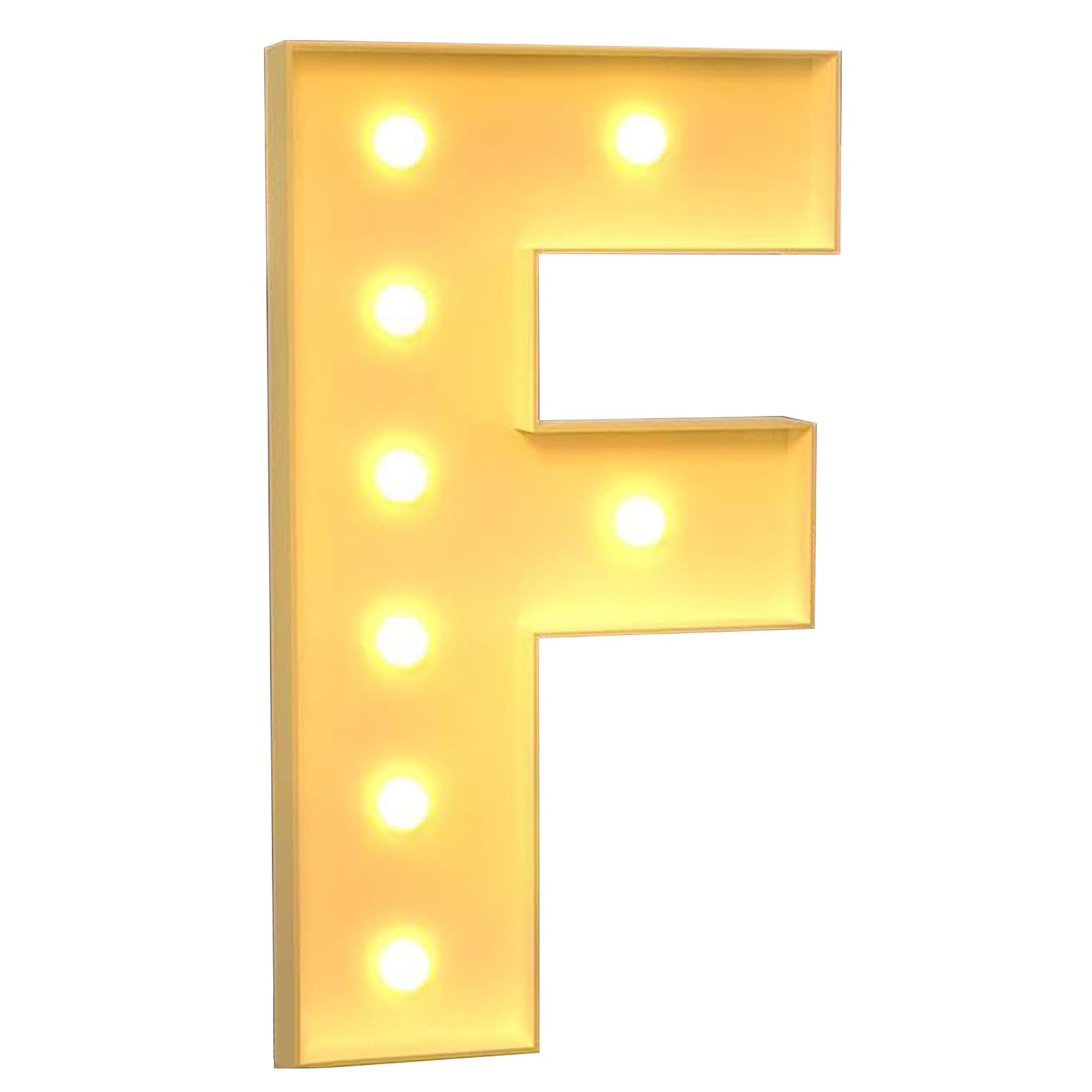 100cm-3.3ft Large Decorative LED Light Up Letter F, Marquee Light Up Sign, Mosaic Letters for Balloons for Birthday Wedding Party Valentine's Day — image 1