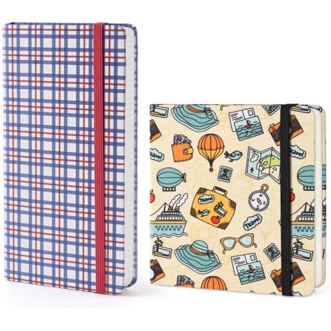 Handy Size 5 x 5 inches Sketch Book Travel & Graph-red Purple Grid Cover