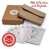 🍼 Für jeden einzelnen Meilenstein des Babys hat man somit die passende Karte zur Hand, um diesen besonderen Moment mit der Kamera oder dem Handy festzuhalten und mit seinen Freunden und der Familie zu teilen.