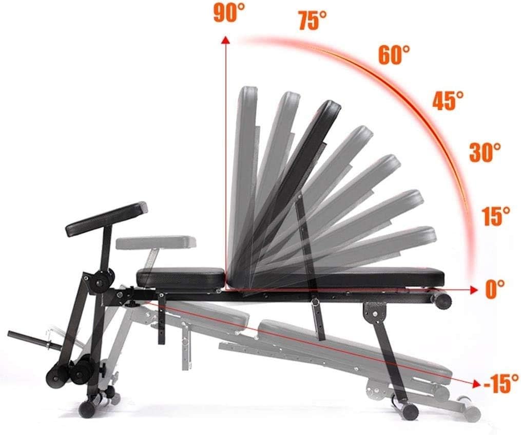 Multifunctional Weight Bench, Dumbbell Bench Sit Up Bench Adjustable Core Strength Bench Home Fitness Equipment Gym Bench