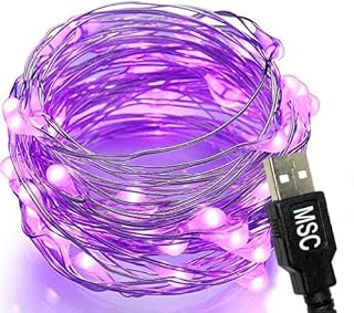 MSC - 33 ft / 10M - 100 * LED Battery Powered Green Coloured String Fairy Lights On Copper Cable, Ideal for Christmas, Xmas, Party,Wedding,Decoration Batt-Green-NoWp1