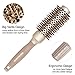 BANGMENG Round Barrel Anti-Static Hair Brush with Boar Bristles, Nano Thermal Ceramic Ionic Tech | For Extra Shine | Protect Hair, Enhance Texture, For Straightening & Drying (1 1/4 inch)