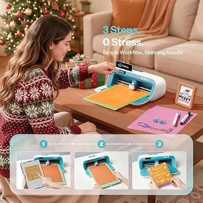 Likcut Portable Vinyl Cutter S41 with 8.5 x 12 StandardGrip Cutting Mats for Craft DIY with Precision Grid for Party Decor and Craft Project