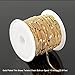 UMAOKANG 33 Feet Gold Plated Chain Roll Thin Brass Twisted Star Curb Chain Bulk with Spool for Necklace Bracelet Jewelry Making