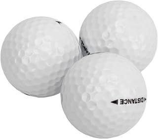 SUNGOOYUE Distance Golf Balls, 3Pcs Double Layer Honeycomb Design Practice Golf Balls with Synthetic Rubber Core for Beginners Training Indoor Outdoor Use