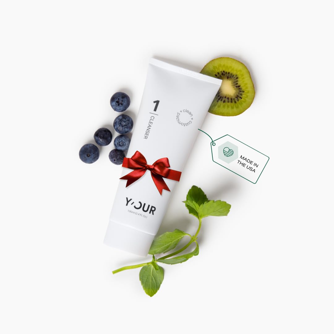 Y’OUR Purifying Cleanser: Moisturizing Face Wash & Gentle Daily Exfoliating Cleanser; Removes Makeup, Hypoallergenic, Fragrance-Free. Suitable for All Skin Types, Gifts for Women