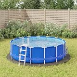 LoogCape Pool-Bodenschutzplane Hellgrau Ø366 cm Polyester Geotextil langlebig wasserdurchlässig schützend für Schwimmbad, Garten, Terrasse, Outdoor, UV, Frost, Algen, Staub