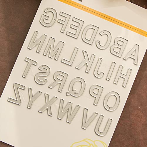 26 Pieces Metal Cutting Dies For Card Making, Diy Craft Embossing Template Capital 26 Letters Die Cuts Sets Scrapbooking Arts Crafts Metal Stencils Tool For Photo Albums Diaries #TOP2