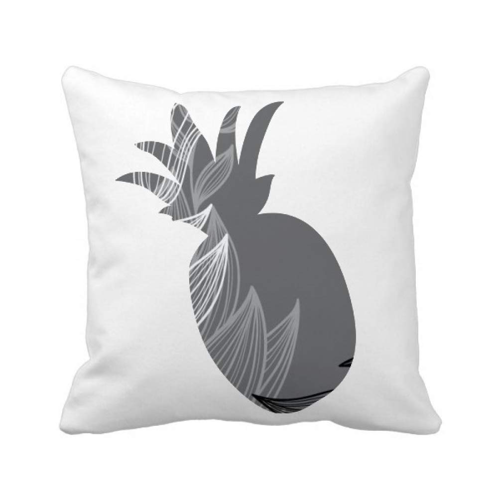 Housse de coussin carrée motif ananas coloré taie de coussin decorative pour fauteuil et lit