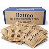 1000 Zucchero Bustine di Canna Monodose 4 g – Bustine Zucchero Monodose Prodotto In Italia - Ideale per Bar, Ufficio, Hotel e Catering – Porzioni Igieniche per Caffè, Tè e Bevande Calde