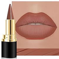 Vista 8 de evpct Juego de 3 lápices de labios y delineador de labios, tonos granate rubí, rojo, malva, degradado, mate, para mujer, larga duración, barra