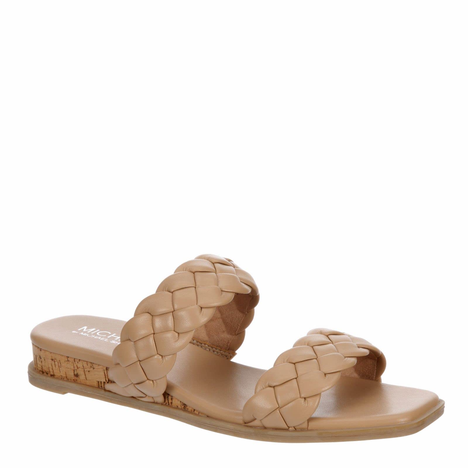 Michael By Michael Shannon Patrice - Women's Braided Two-Strap Slip-On Flat Sandal