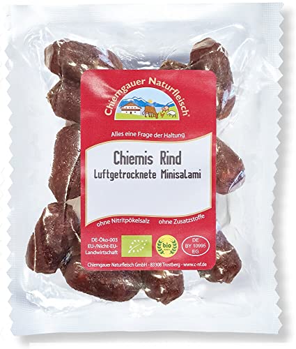 Chiemgauer Naturfleisch Bio Chiemis Rind luftgetrocknete Minisalami (6 x 50 gr) Cover