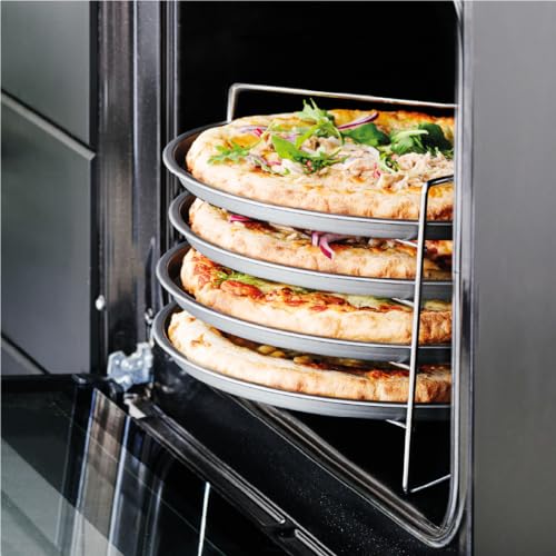 Miniatura 2 de Lacor - 61462 - Soporte Para Hornear Pizzas, 4 Bandejas Y Soporte Varilla, Bandejas De Acero Al Carbono, Resistente A Altas Temperaturas, Multifuncional, 100 Libre De Pfoa