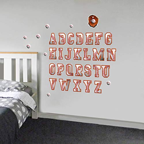 Letras Baseball Adhesivas para Pared ABC Niños miniatura 4