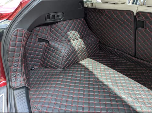 Fhjbp Custom Fit Trunk Cover Mats Cargo Liner For 2016-2022 Mazda Cx-5 40/20/40 Split Backseat - All Weather, 3D Laser Largest Coverage, Waterproof (Black W/Black Stitching) #TOP5