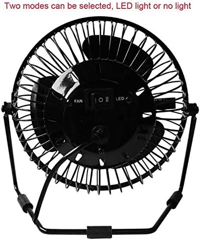 Desktop USB Fan Real Time Temperature Message LED Light Cooling Fan to for PC Notebook Power Bank