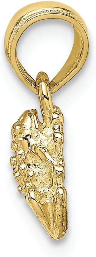 FJC Finejewelers 10k Yellow Gold Miniature Frog Charm Textured