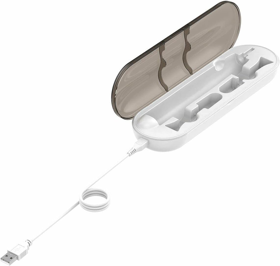 Economical HX9210 HX9200 Travel Charger Case w/AC Charer+US Cable For PHILIPS Sonicare DiamondClean HX9340 HX9350 HX9382/HX9342/HX939L Toothbrushes (WHITE)