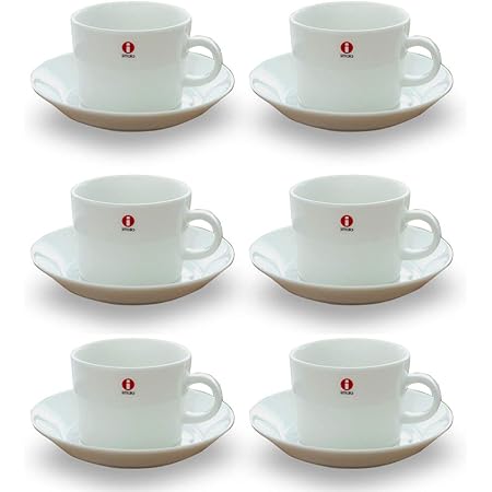 Amazon イッタラ Iittala ティーマ 7253 7248 ティー コーヒー 兼用 カップ ソーサー 2ml ホワイト 6個セット 並行輸入品 カップ ソーサー オンライン通販