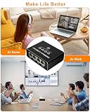 Rozdzielacz LAN 1 na 4, RENGOGA LAN rozdzielacz 1000 Mbps Ethernet rozdzielacz 4 porty, Gigabit RJ45 Switch Ethernet Splitter Internet z kablem sieciowym typu C do komputera, Hub, Switch, Routera