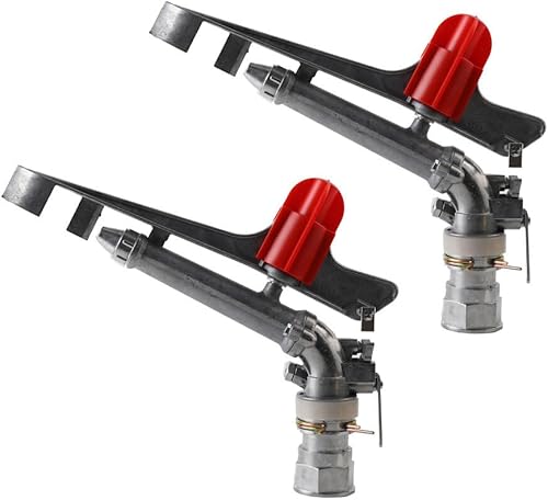 Miniatura 5 de Aspersor de riego de granja agrícola de 1.5 pulgadas, pistola de riego de riego de área grande, rociador giratorio de 360 para riego de césped,